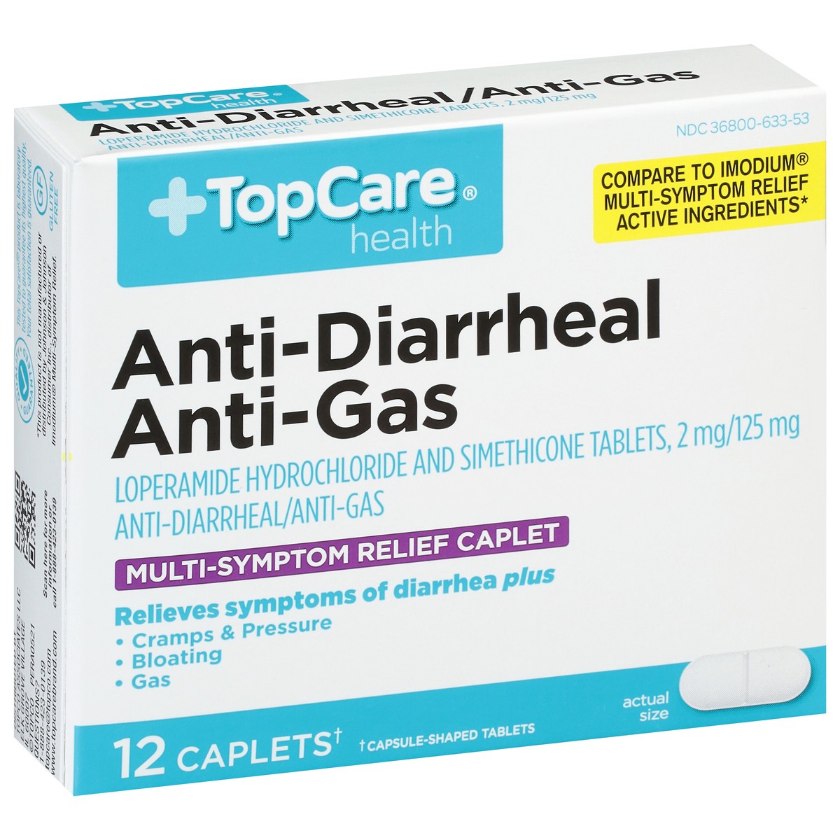 slide 2 of 9, Topcare Tabs Anti-Diarrhea Multi-Symp, 12 ct