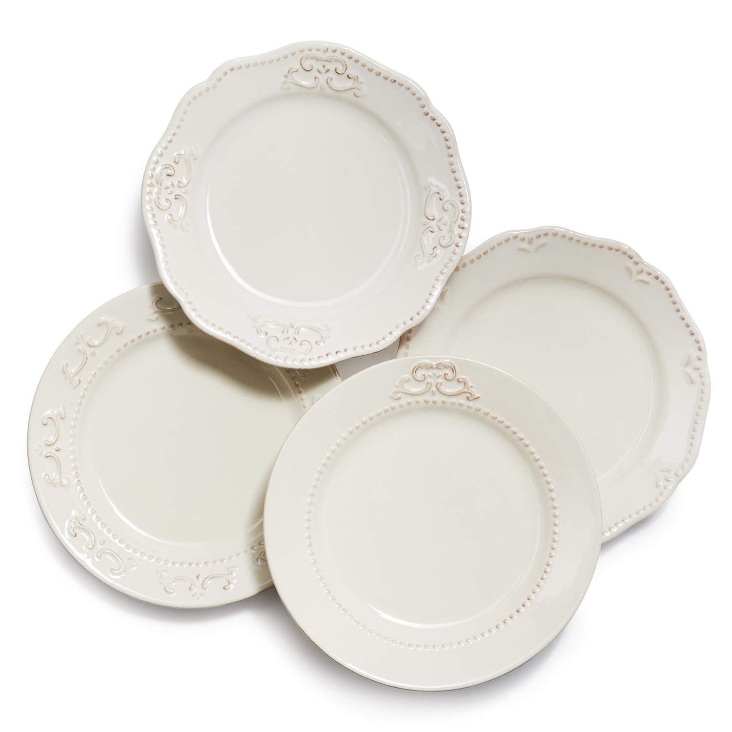 slide 1 of 1, Sur La Table Pearl Stoneware Dessert Plates, 4 ct