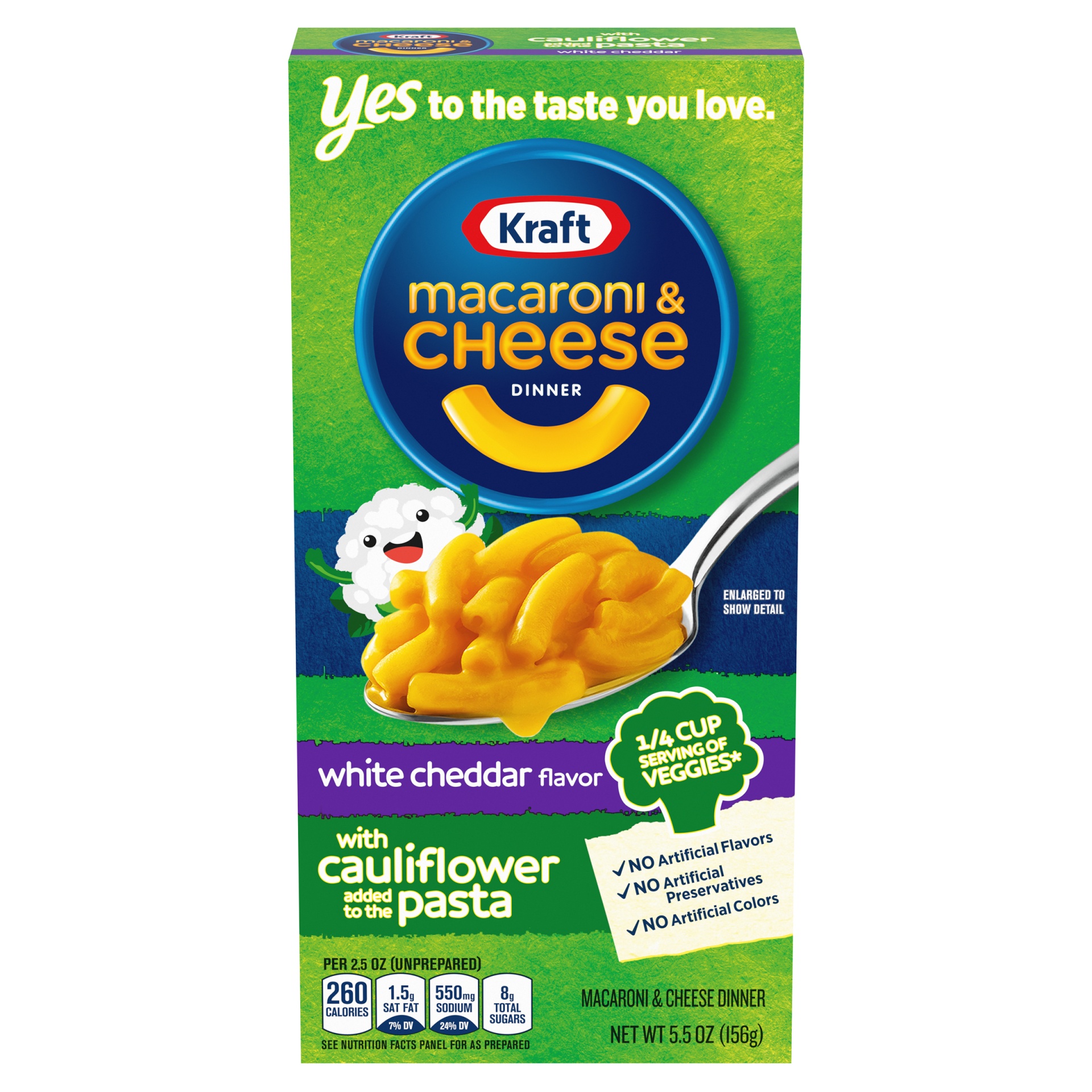 Kraft White Cheddar Macaroni and Cheese with Cauliflower Pasta 5.5 oz Shipt