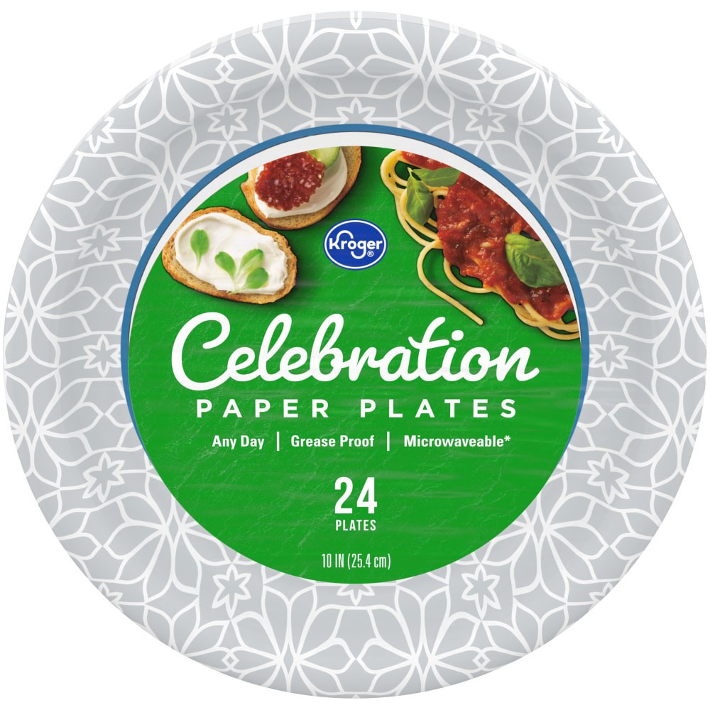 slide 2 of 3, Kroger Home Sense Designer Paper Plates, 24 ct