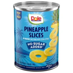 Dole No Sugar Added Pineapple Slices in Water 20 oz