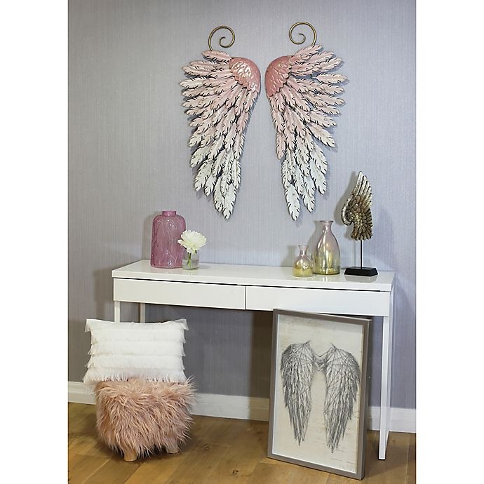 slide 2 of 2, Arthouse Large Metal Angel Wings Decor, 1 ct