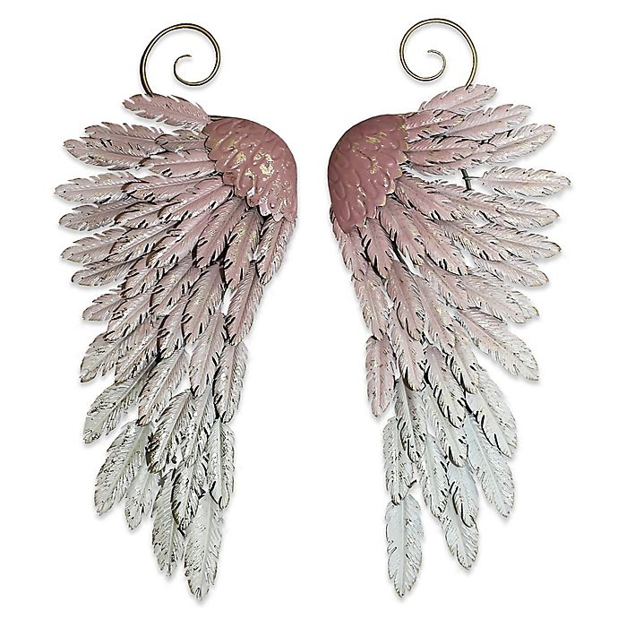 slide 1 of 2, Arthouse Large Metal Angel Wings Decor, 1 ct