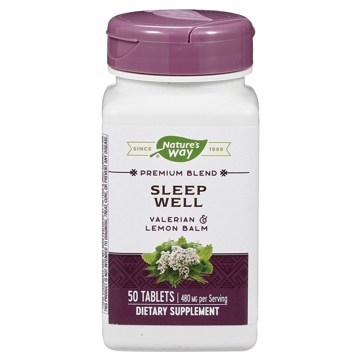 slide 1 of 9, Nature's Way Premium Blend Valerian & Lemon Balm Sleep Well 50 Tablets, 50 ct