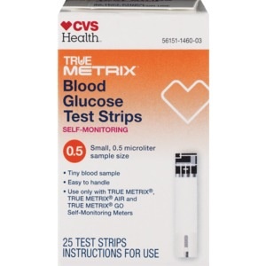 slide 1 of 1, CVS Health True Metrix Blood Glucose Test Strips, 25 ct