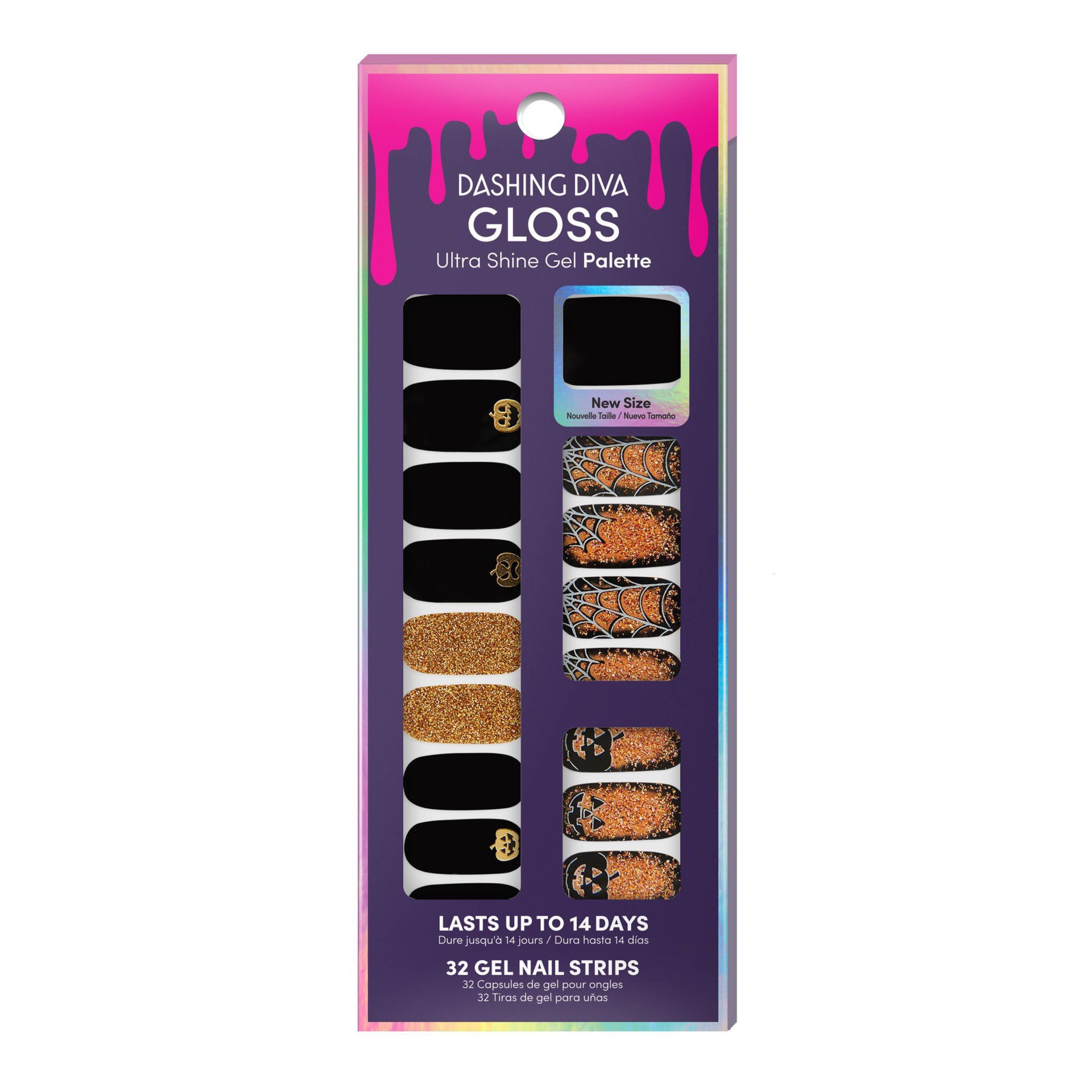 slide 1 of 3, Dashing Diva GLOSS Ultra Shine Gel Nail Strips Palette Twisted Nightmare, 1 ct