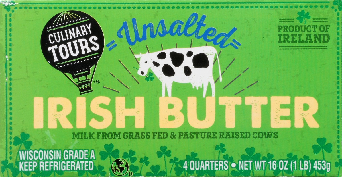 slide 6 of 12, Culinary Tours Unsalted Irish Butter 4 ea, 16 oz