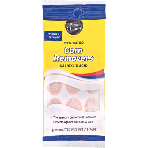 slide 1 of 1, Best Choice Medicated Corn Remover Pads, 9 ct