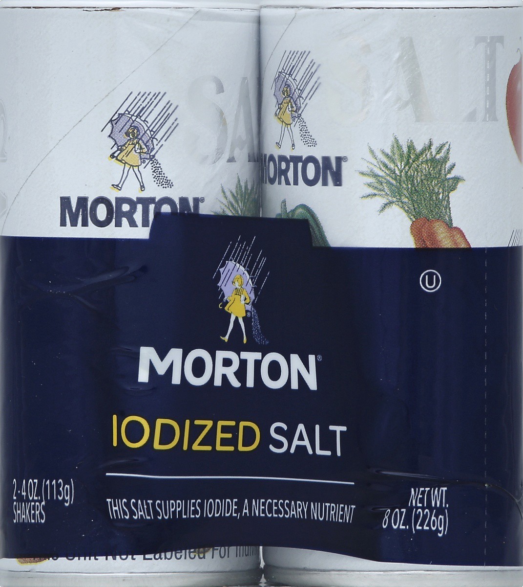 slide 2 of 2, Morton Iodized Salt Shakers, 2 ct