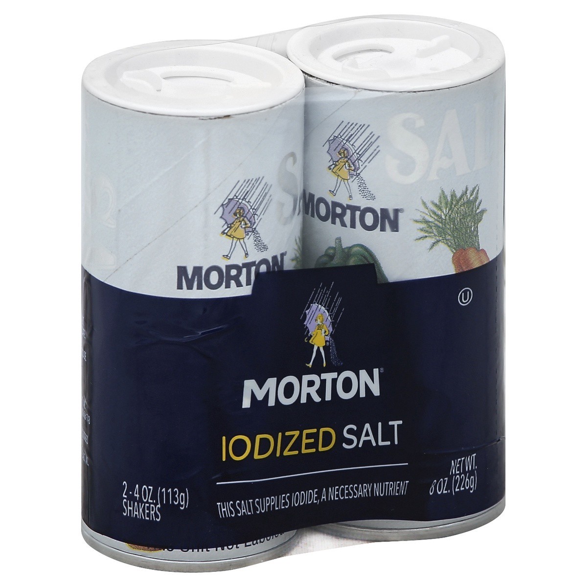 slide 1 of 2, Morton Iodized Salt Shakers, 2 ct