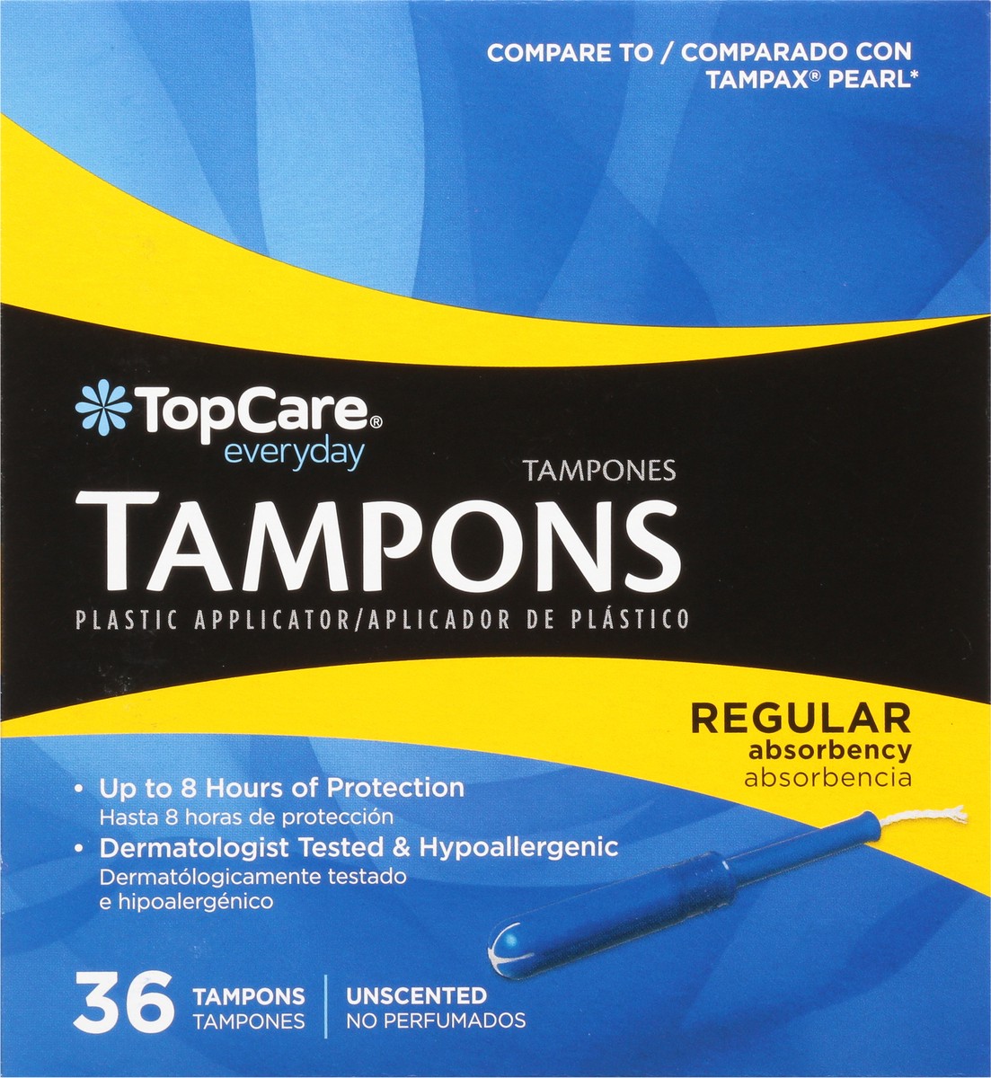 slide 6 of 9, TopCare Tampons, 36 ct