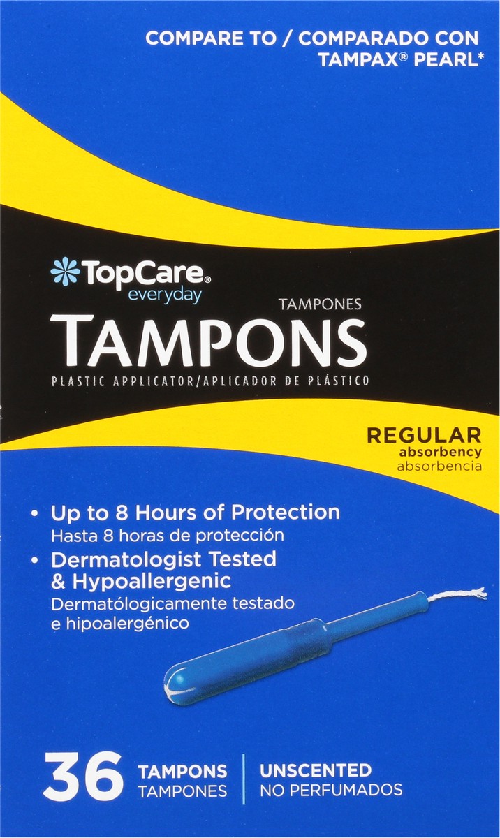 slide 7 of 9, TopCare Tampons, 36 ct