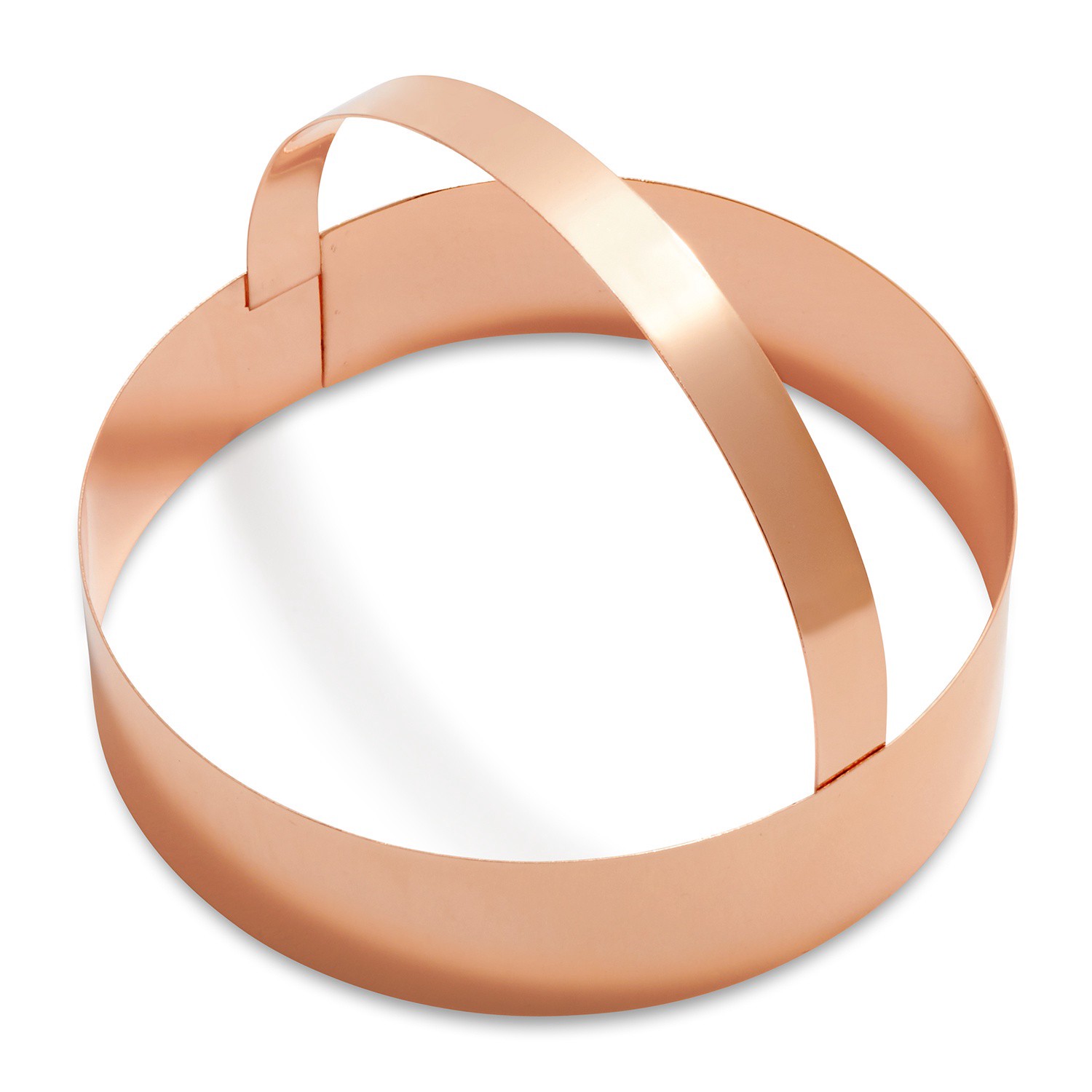 slide 1 of 1, Sur La Table Copper-Plated Round Cookie Cutters with Handle, 3.5 in