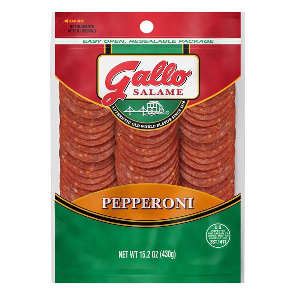 slide 1 of 6, Gallo Salame Sliced Pepperoni Deli Lunch Meat, 15.2 oz, 15.2 oz