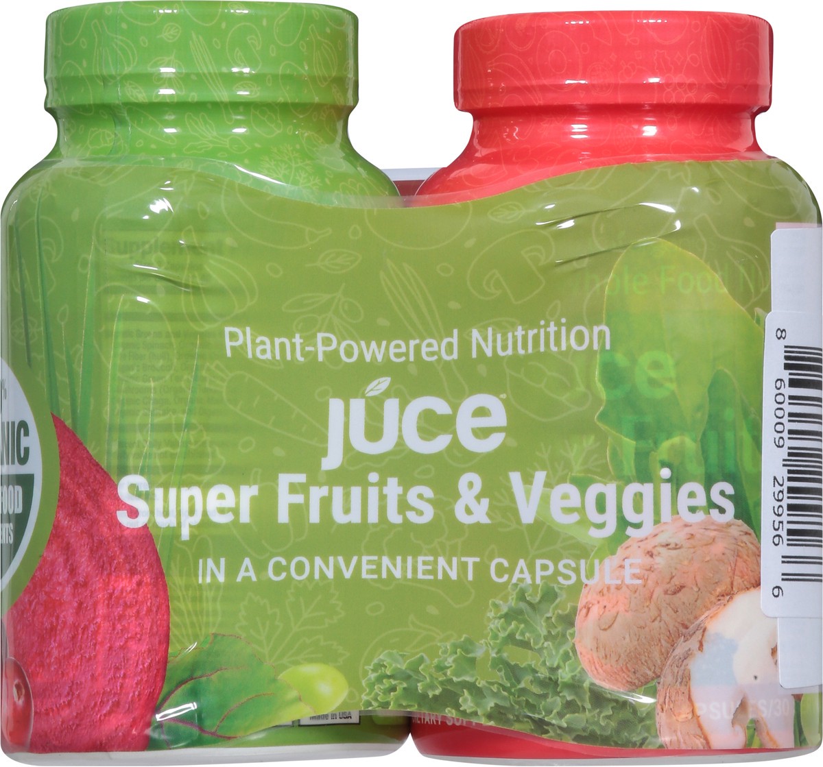 slide 9 of 12, Juce Super Veggies/Super Fruits Dietary Supplement 2 - 90 Capsule Bottles, 2 ct