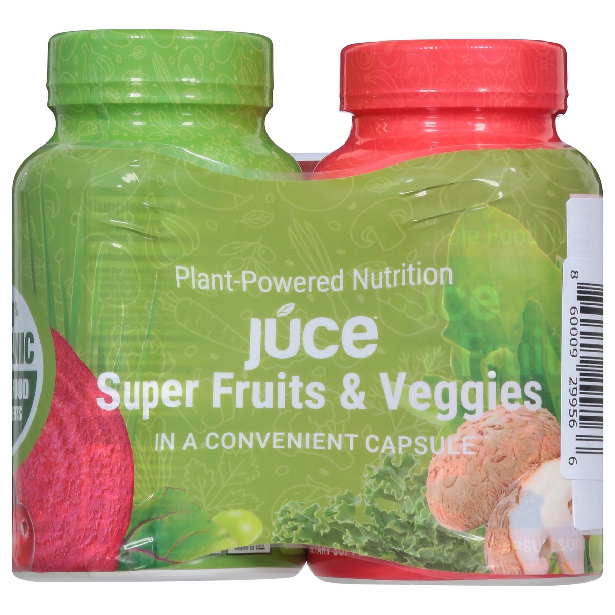 slide 10 of 12, Juce Super Veggies/Super Fruits Dietary Supplement 2 - 90 Capsule Bottles, 2 ct