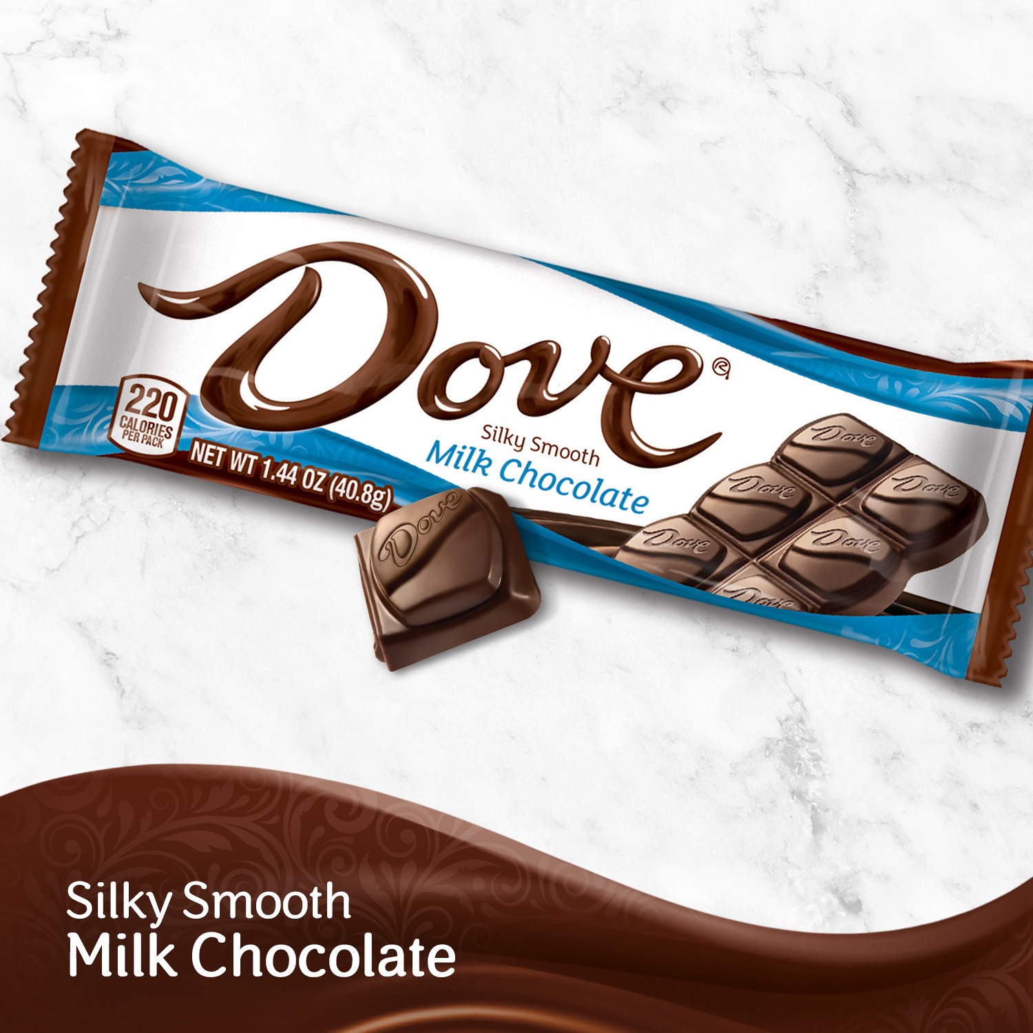 slide 4 of 5, Dove Silky Smooth Milk Chocolate 18 - 1.44 oz Bars, 18 ct