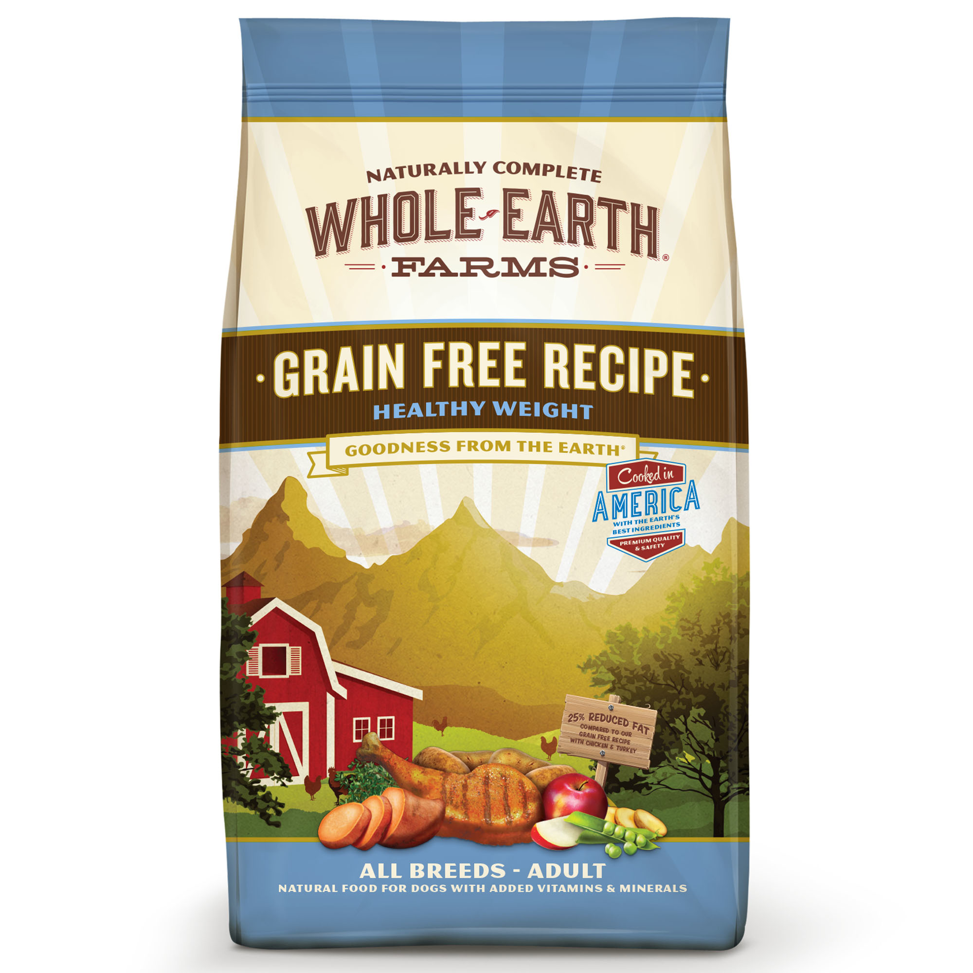 slide 1 of 3, Whole Earth Farms Grain Free Dry Dog Food Healthy Weight Recipe - 25 lb Bag, 25 lb