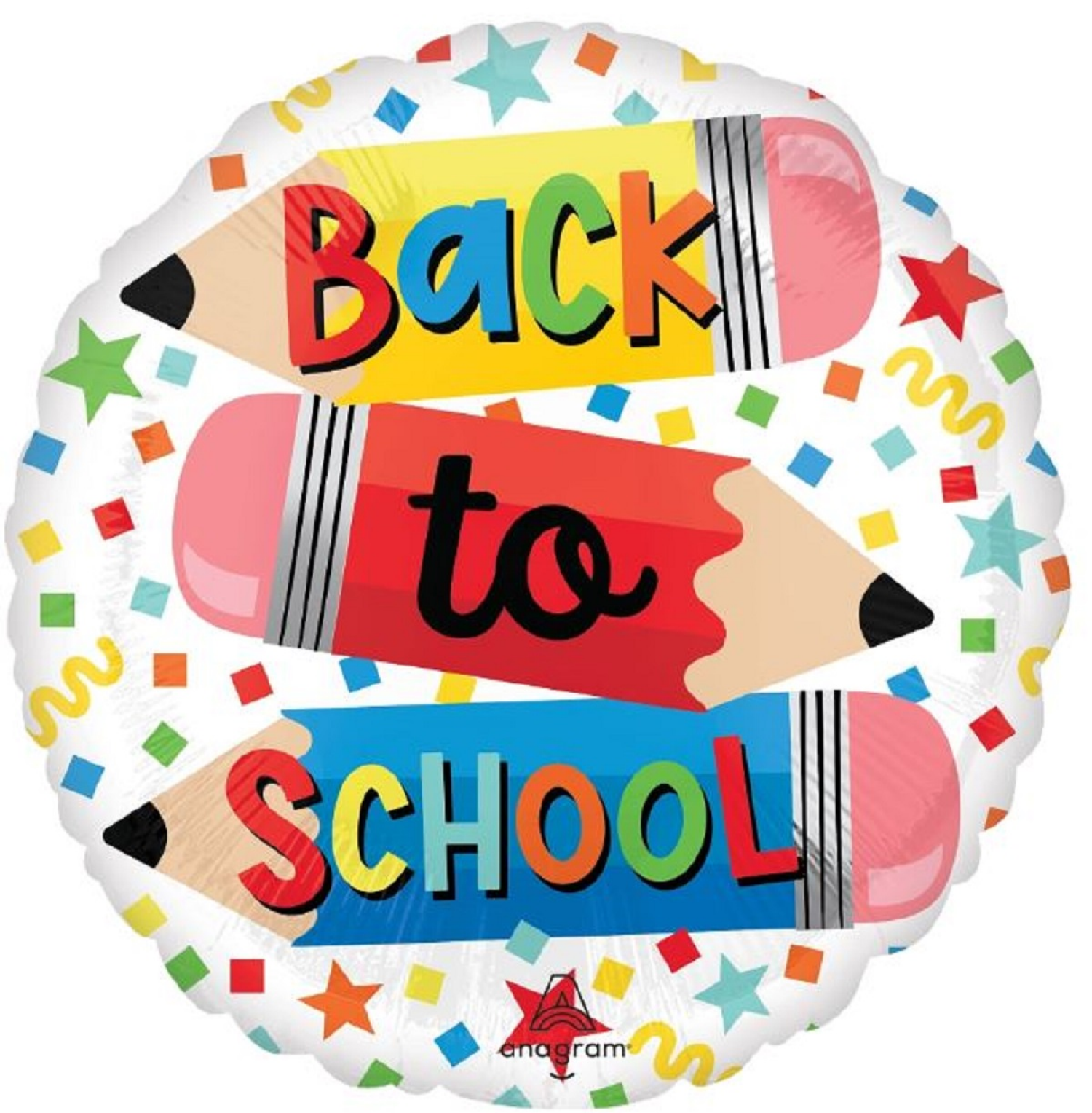 slide 1 of 1, Write on Back-to-School Balloon, 18", 18 in