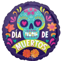 18" Dia De Muertos Bold Sugar Skulls