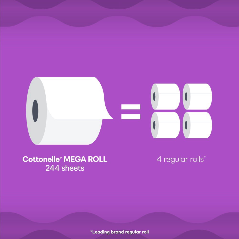 slide 2 of 6, Cottonelle Ultra Comfort Toilet Paper, Strong Toilet Tissue, 6 Mega Rolls (6 Mega Rolls = 24 Regular Rolls), 244 Sheets Per Roll, 6 ct