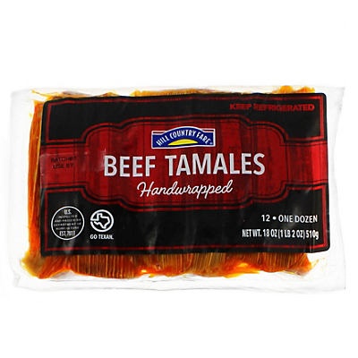 slide 1 of 1, Hill Country Fare Beef Tamales, 18 oz