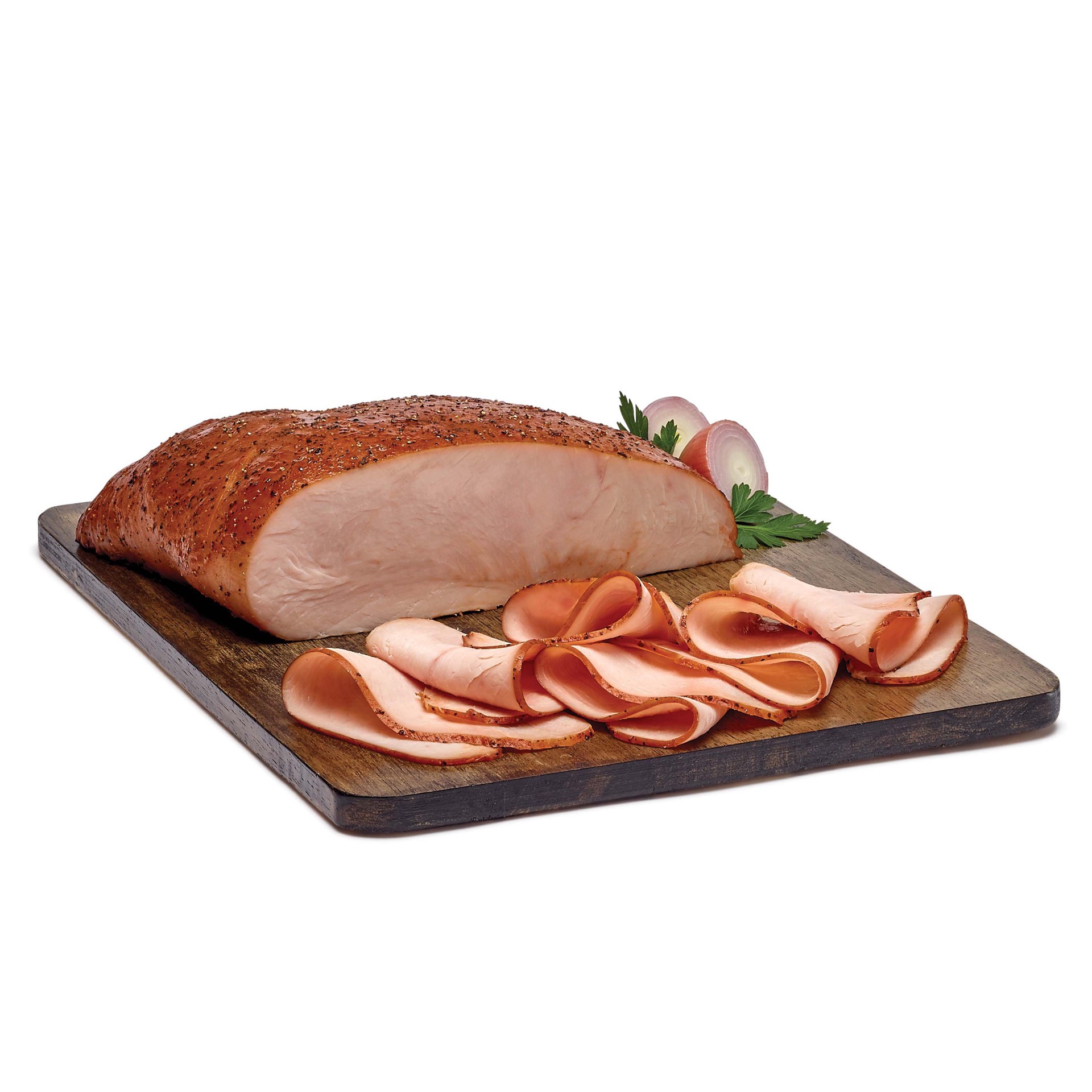 slide 1 of 1, H-E-B Deli Post Oak-Smoked Seasoned Turkey Breast, Custom Sliced, per lb