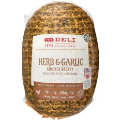 H-E-B Deli Herb & Garlic Chicken Breast, Custom Sliced