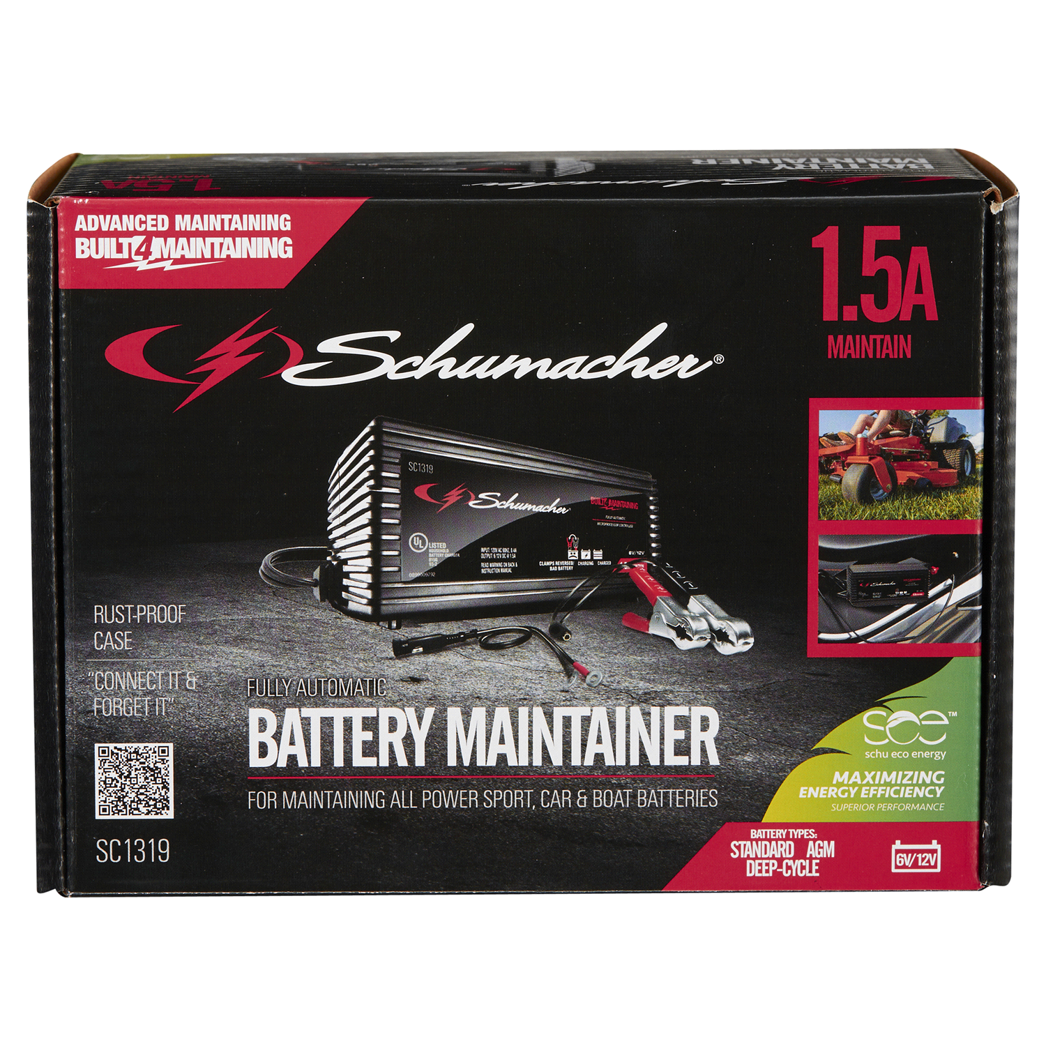slide 1 of 2, Schumacher SC1319 1.5A 6V/12V Automatic Battery Maintainer, 1 ct
