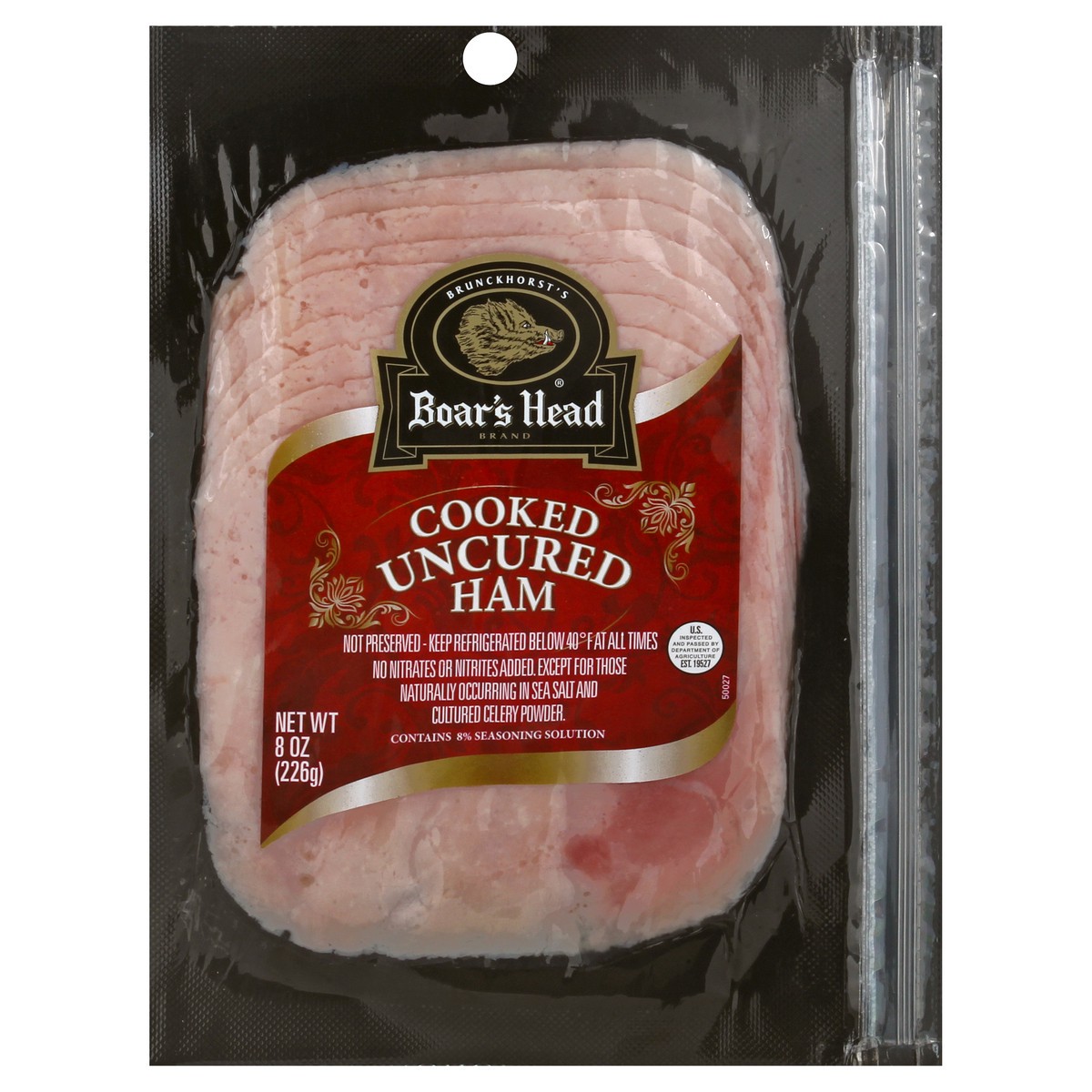 slide 1 of 9, Boar's Head Cooked Ham, 8 oz