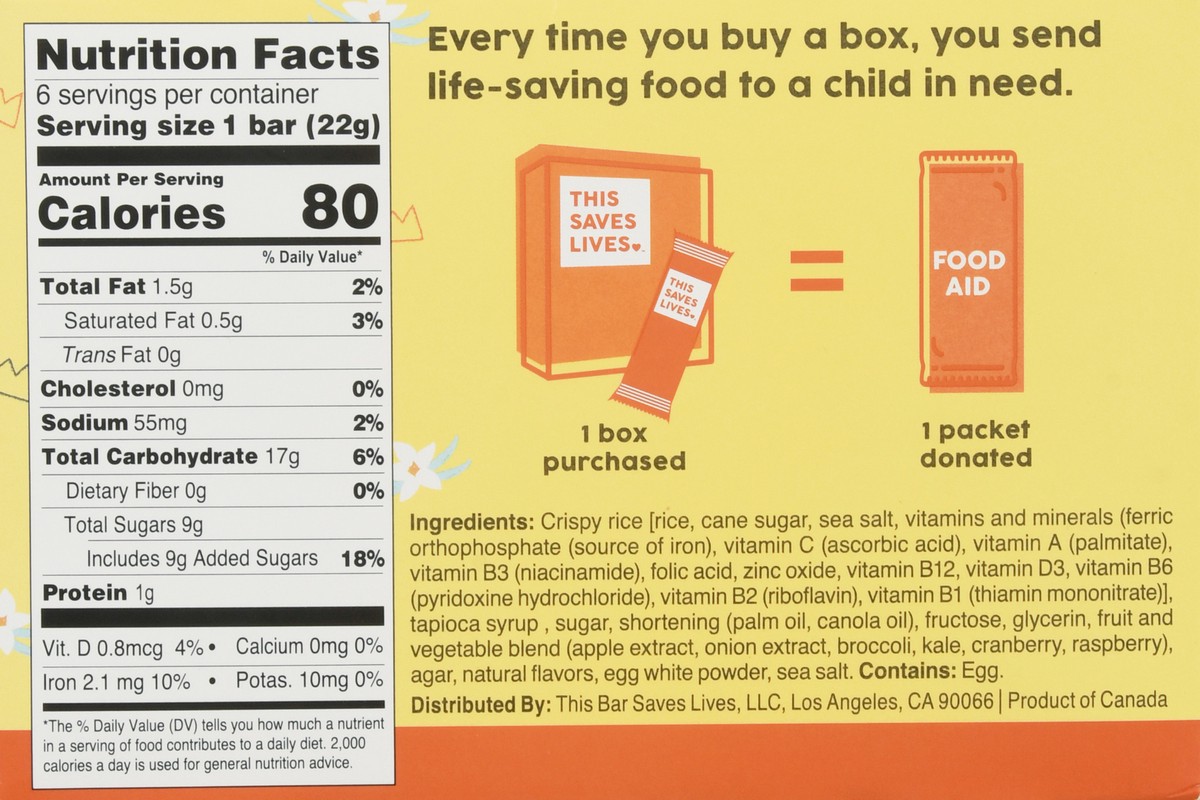 slide 5 of 9, This Saves Lives This Bar Saves Mammoth Krispie Treat, 4.68 oz