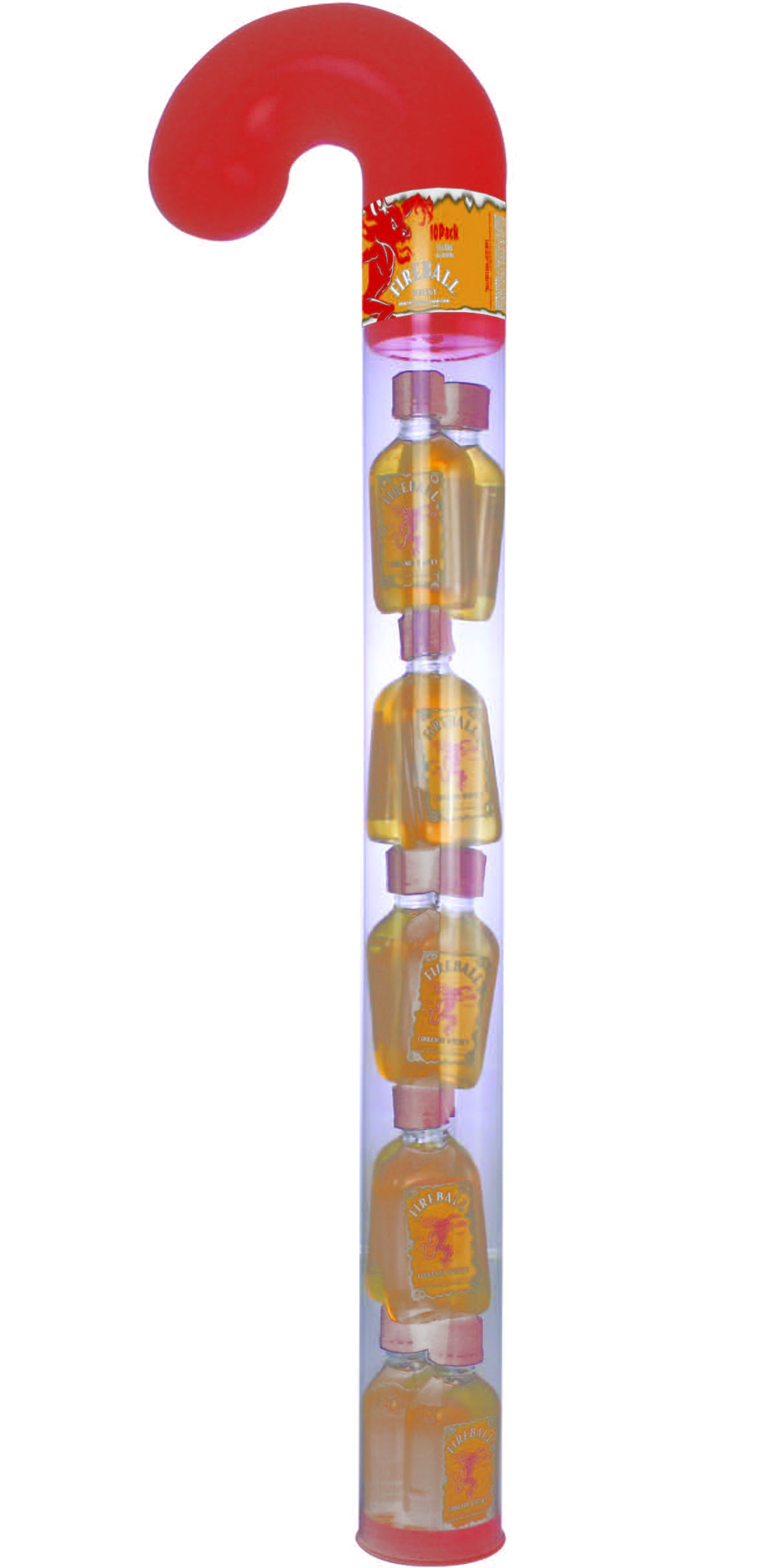 slide 1 of 5, Fireball Cinnamon Whiskey Candy Cane, 10 ct; 50 ml