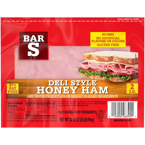 slide 1 of 1, Bar-S® deli style honey ham, 32 oz