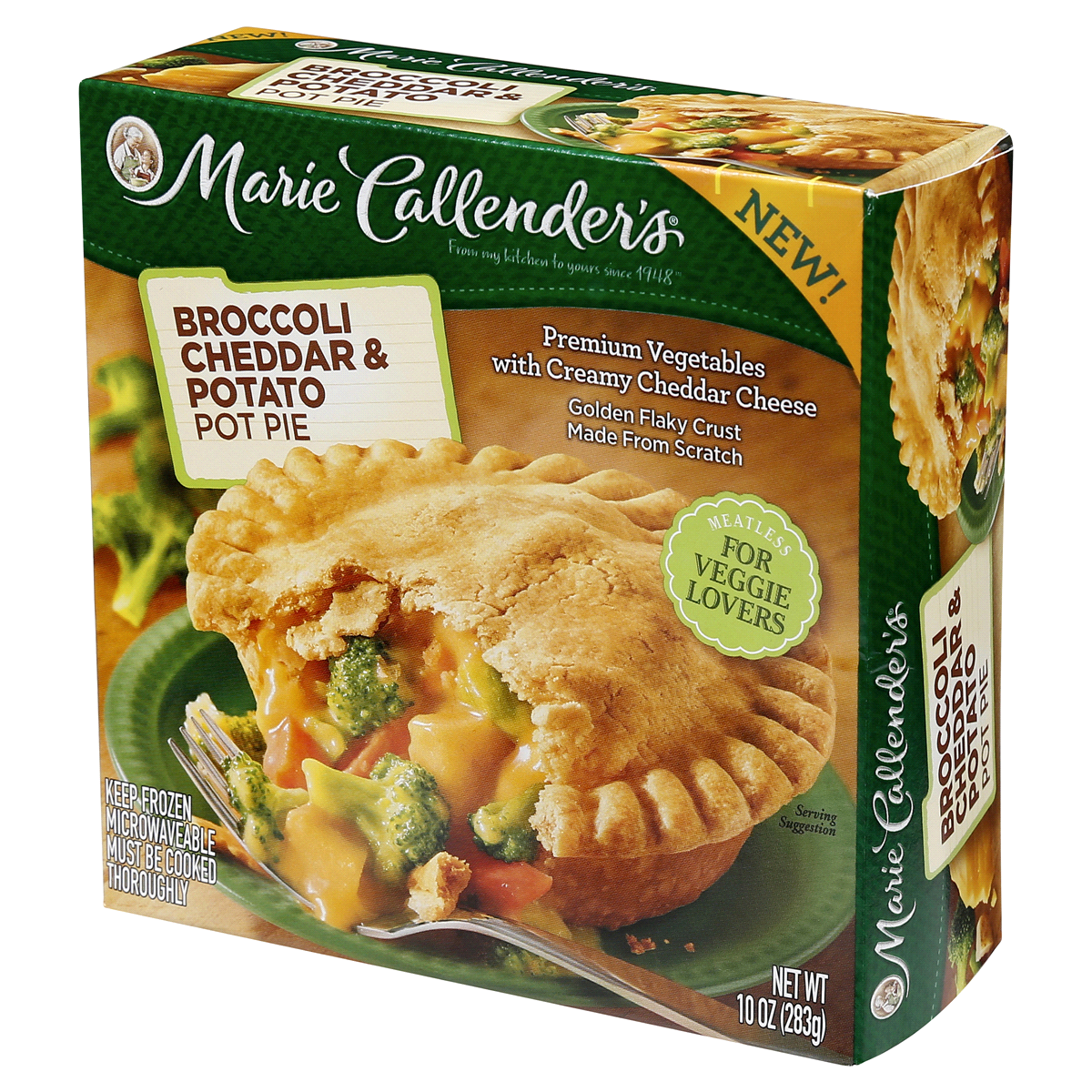 slide 3 of 6, Marie Callender's Broccoli Cheddar & Potato Pot Pie 10 oz, 10 oz