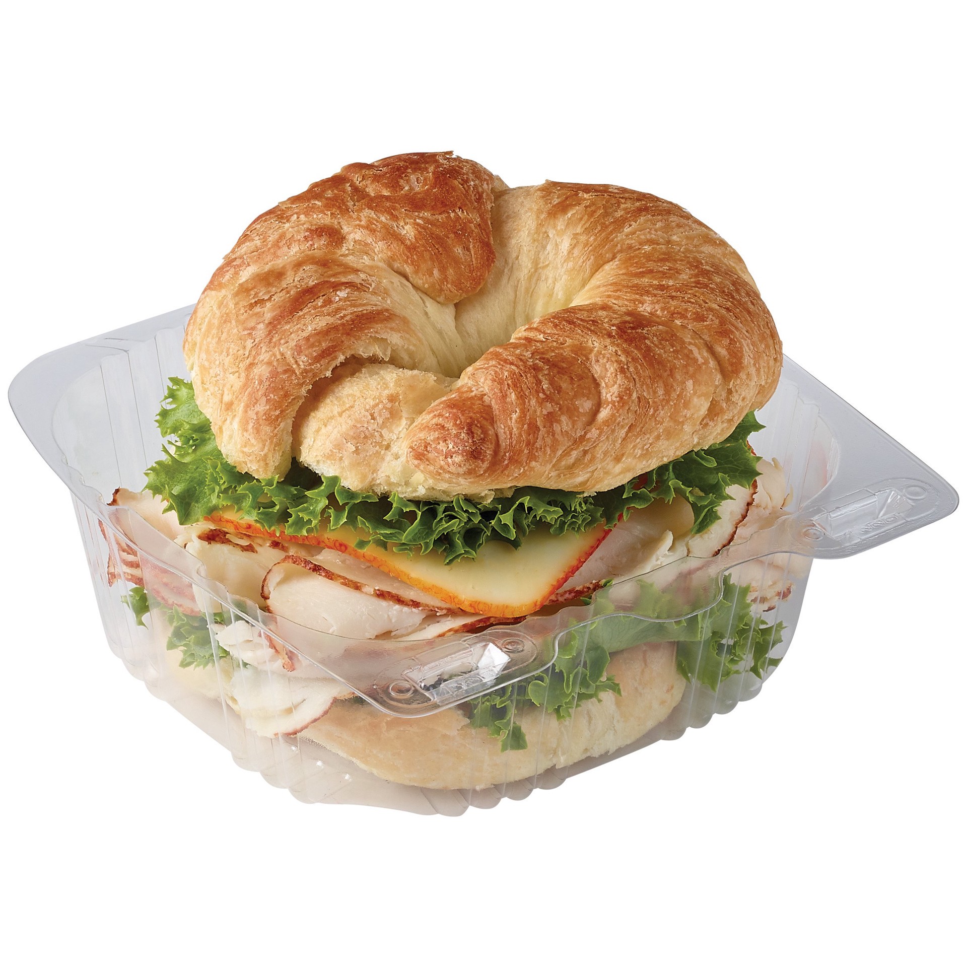slide 1 of 1, Meal Simple by H-E-B Oven Roasted Chicken Muenster Croissant Sandwich, 1 ct