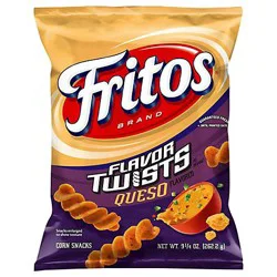 Frito Lay Fritos Flavor Twists Queso Corn Snacks - 9.25 Oz