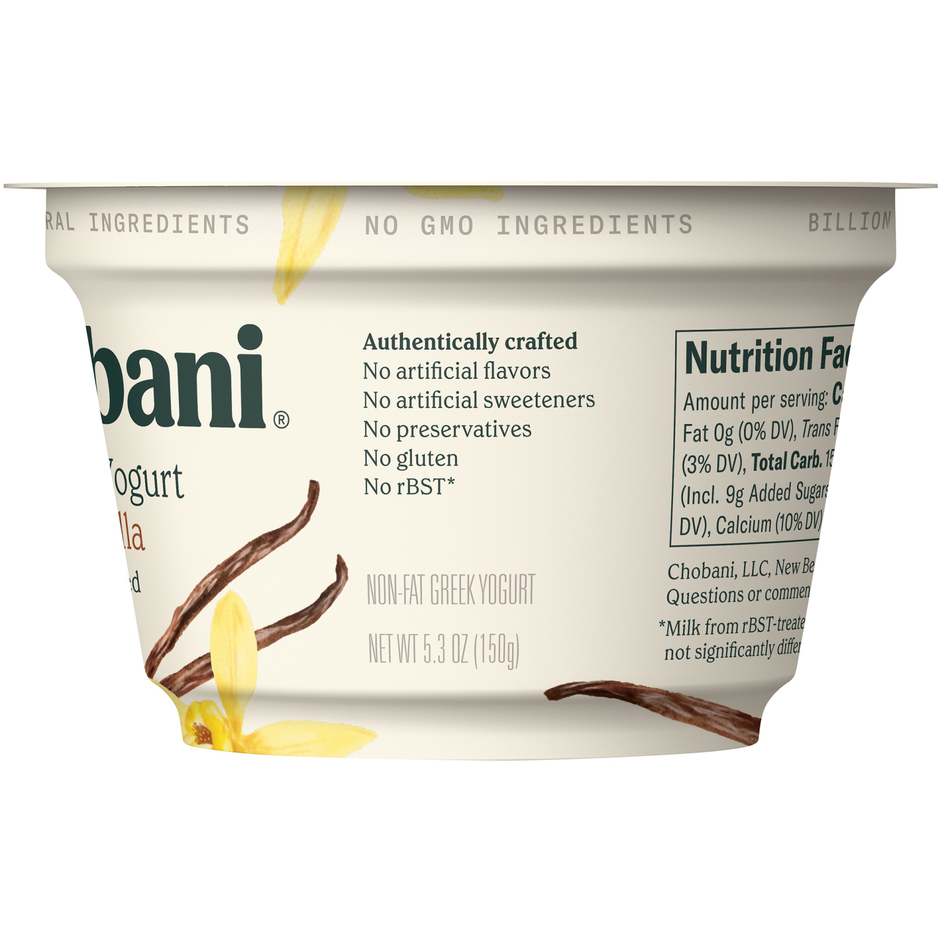 slide 3 of 6, Chobani Vanilla Blended Greek Yogurt, 5.3 oz