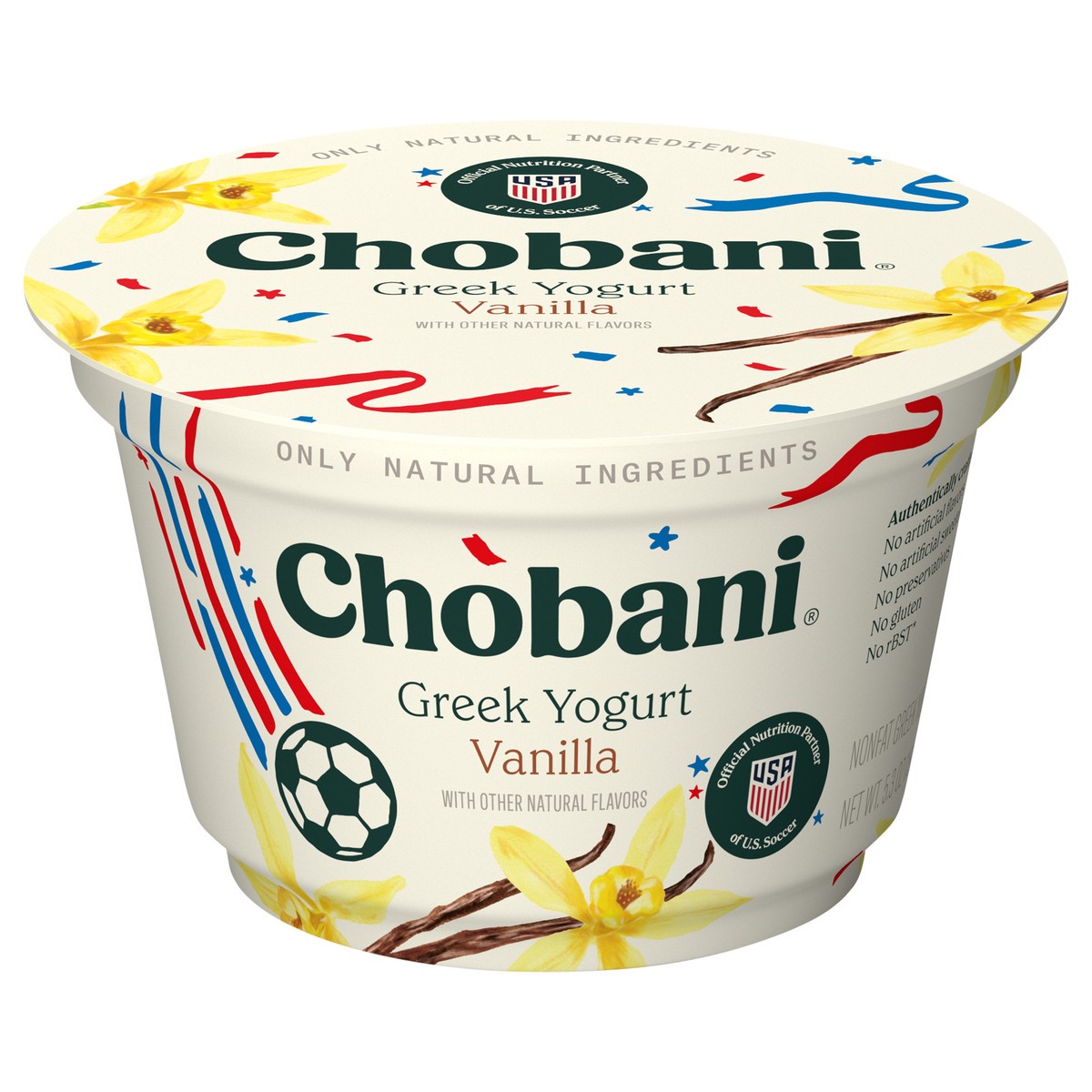 slide 1 of 1, Chobani Vanilla Nonfat Greek Yogurt Cup, 5.3 oz