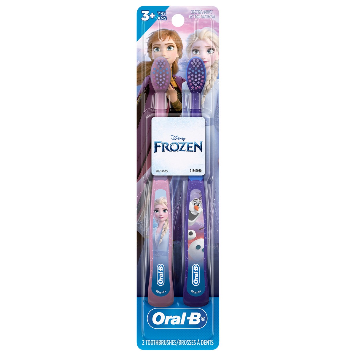 slide 1 of 5, Oral-B Kid's Toothbrush featuring Disney's Frozen II, Soft Bristles, for Children and Toddlers 3+, 2 Count, 2 ct