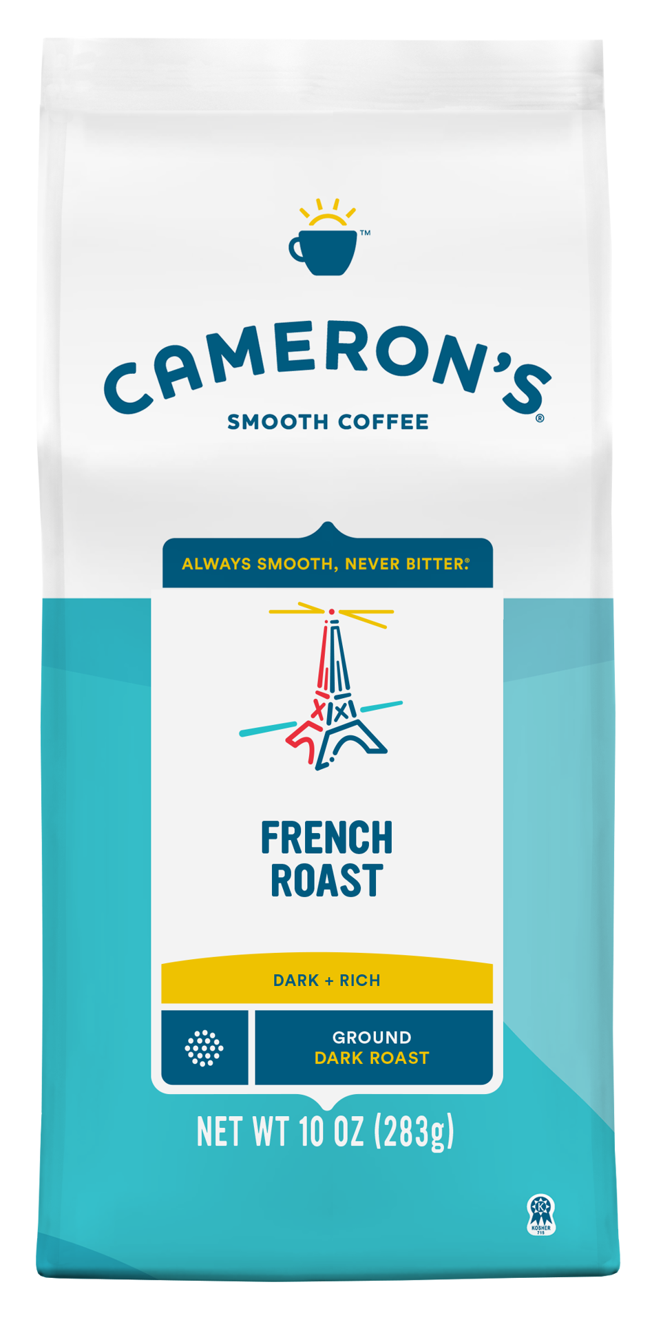 slide 1 of 10, Cameron's Coffee Roasted Ground Coffee Bag, French Roast, 10oz, 10 oz