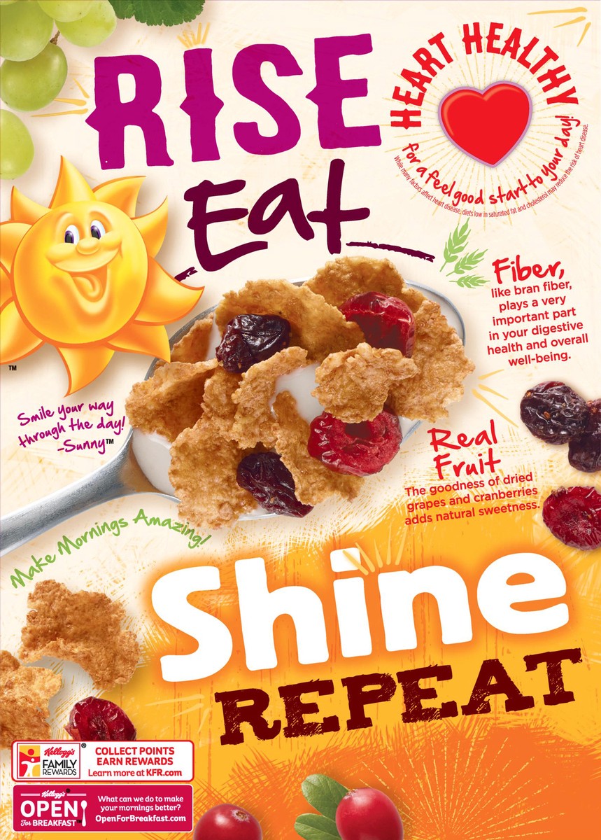 slide 9 of 10, Raisin Bran Breakfast Cereal Original with Cranberries Good Source of Fiber, 13.5 oz