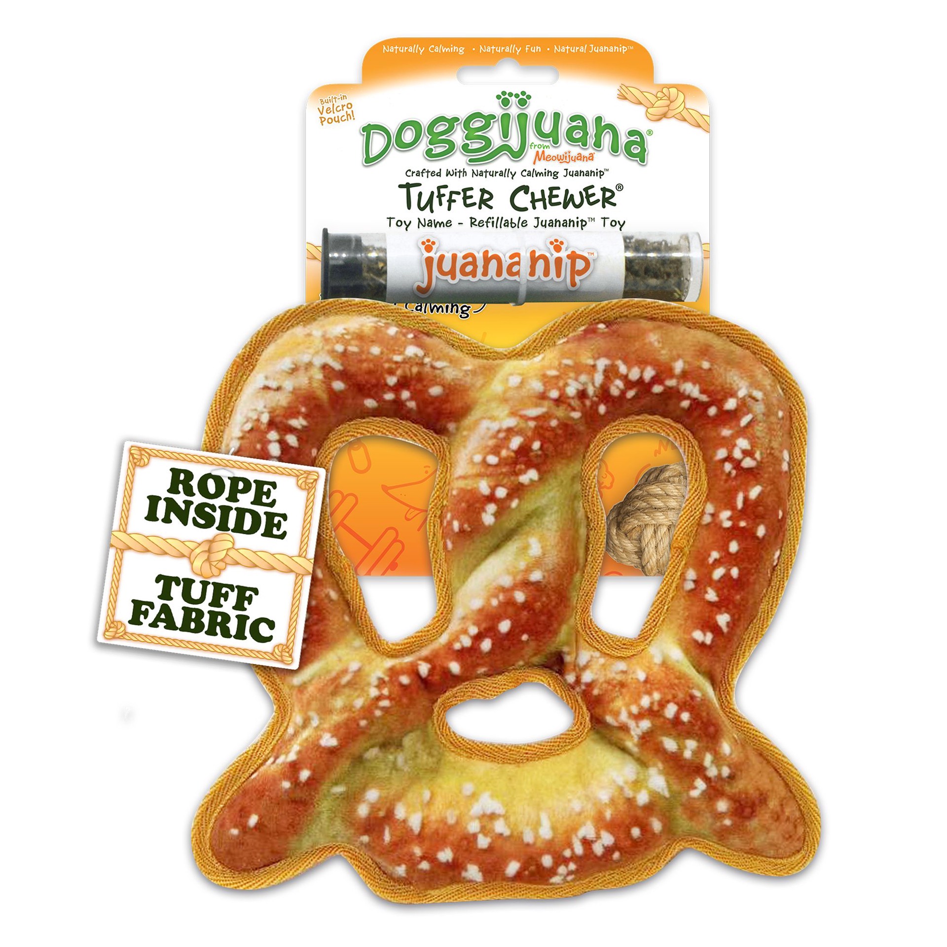 Doggijuana Pretzel Tuffer Chewer JaunaNip Dog Toy 1 ct Shipt