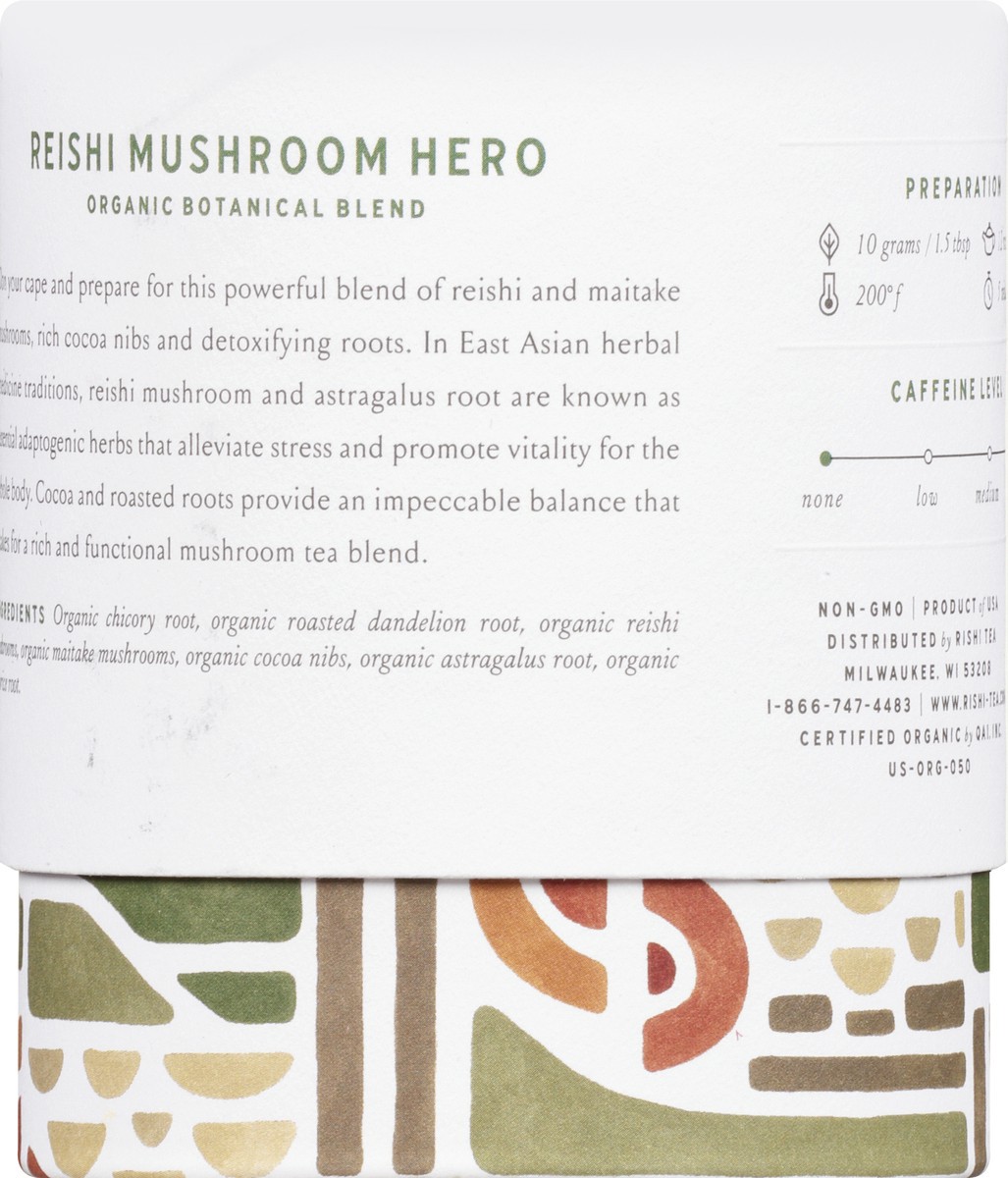 slide 12 of 12, Rishi Caffeine-Free Organic Loose Reishi Mushroom Hero Tea - 2.46 oz, 2.46 oz