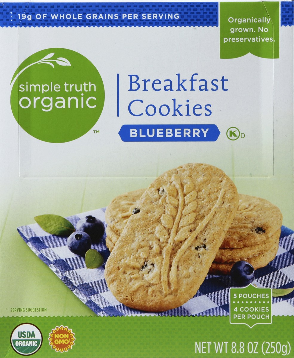 slide 4 of 4, Simple Truth Organic Breakfast Cookies Blueberry, 8.8 oz