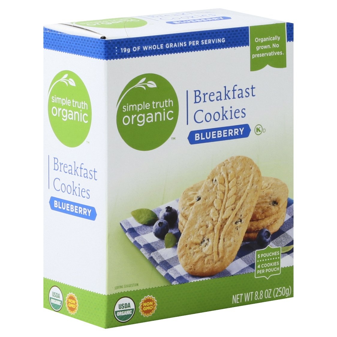 slide 1 of 4, Simple Truth Organic Breakfast Cookies Blueberry, 8.8 oz