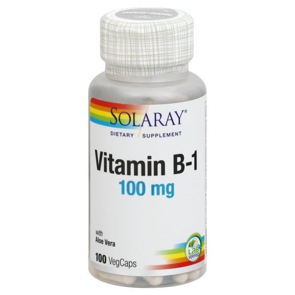 slide 1 of 1, Solaray Vitamin B1 100 Mg, 100 ct