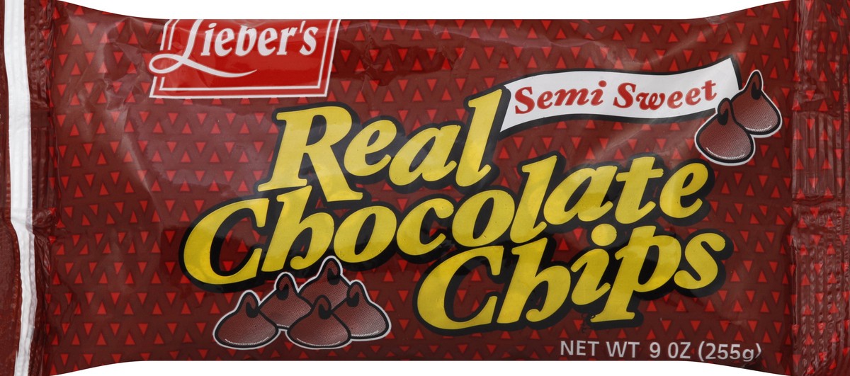 slide 5 of 5, Lieber's Chocolate Chips, Semi Sweet, 9 oz