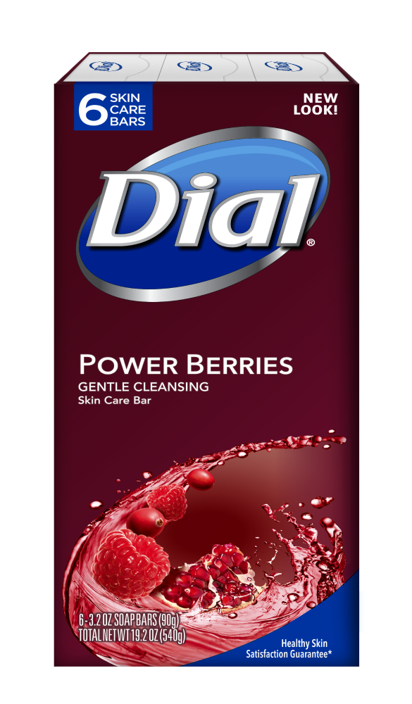 slide 1 of 1, (Max 3) Dial Power Berries Skin Care Soap Bars, 6 ct; 3.2 oz