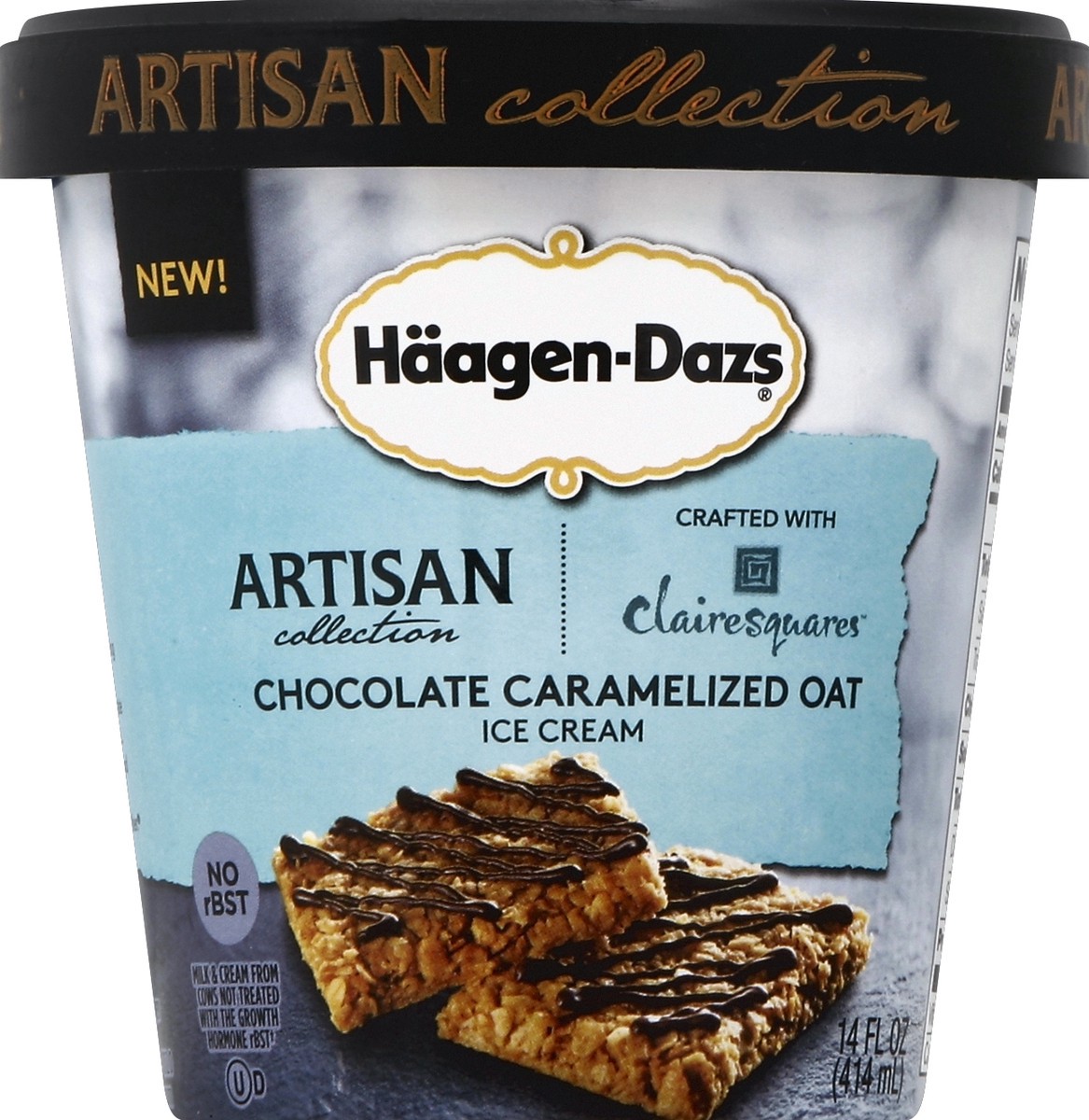 slide 3 of 3, Häagen-Dazs Chocolate Caramelized Oat Ice Cream, 14 oz