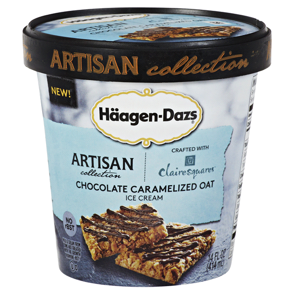 slide 1 of 1, Häagen-Dazs Chocolate Caramelized Oat Ice Cream, 14 oz